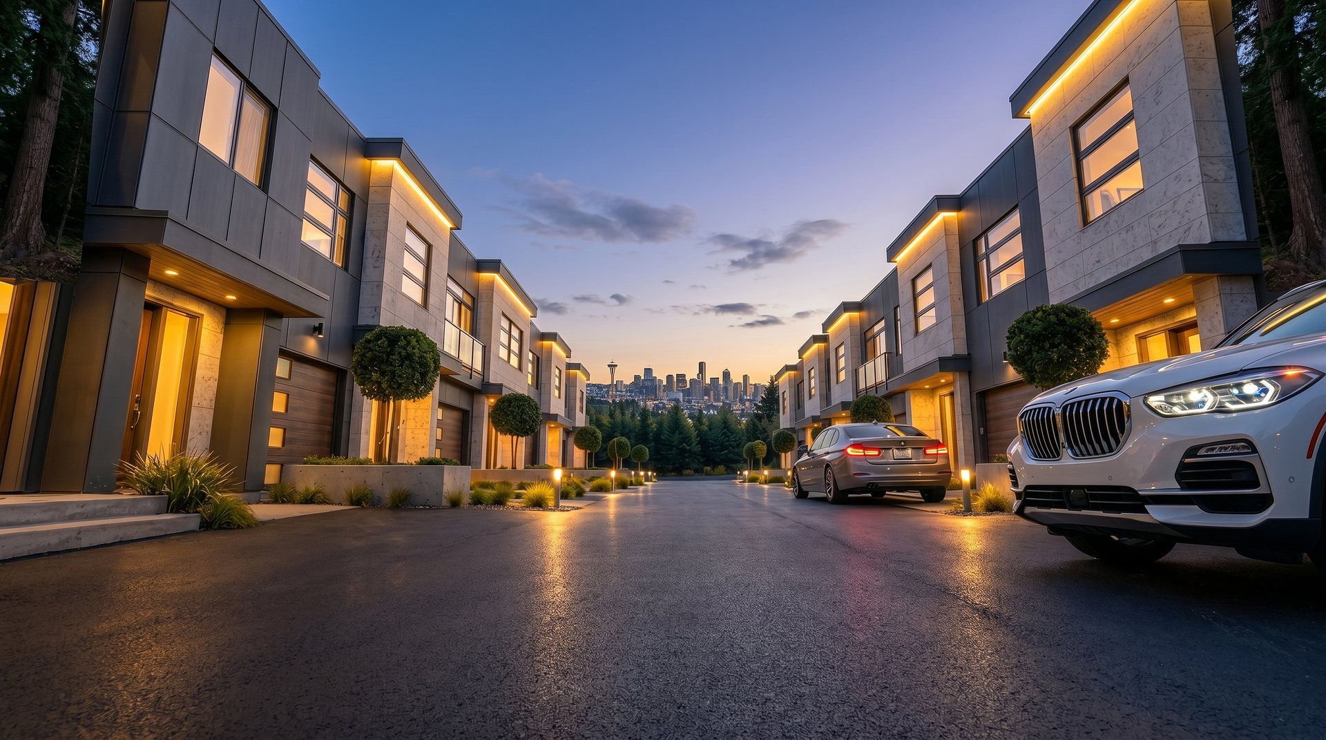 Northridge home at evening