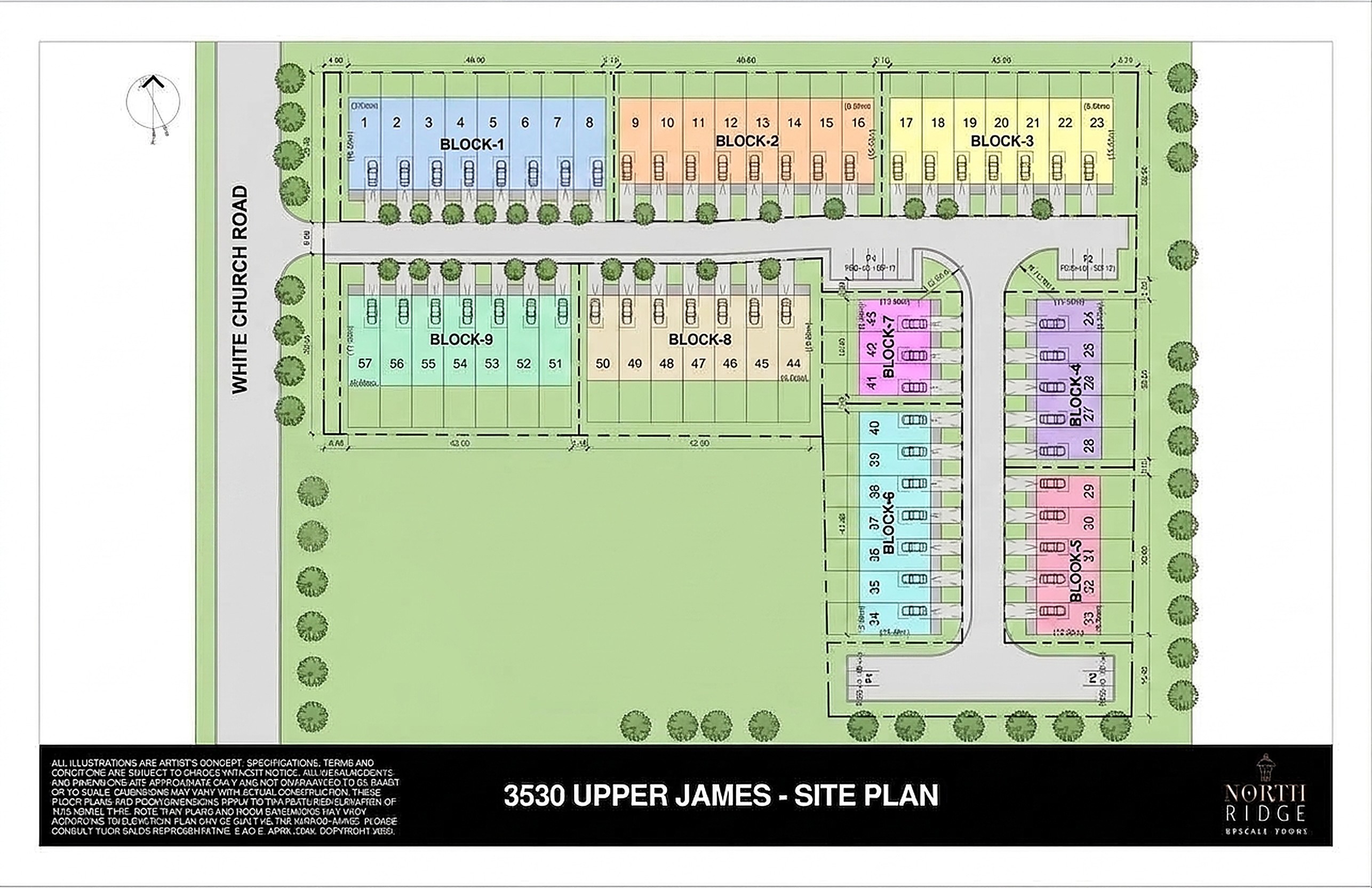 Northridge site plan — 3530 Upper James